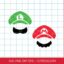 Super Mario Svg Cut File Mario Hat Svg Mario Bros Svg Luigi Head Svg