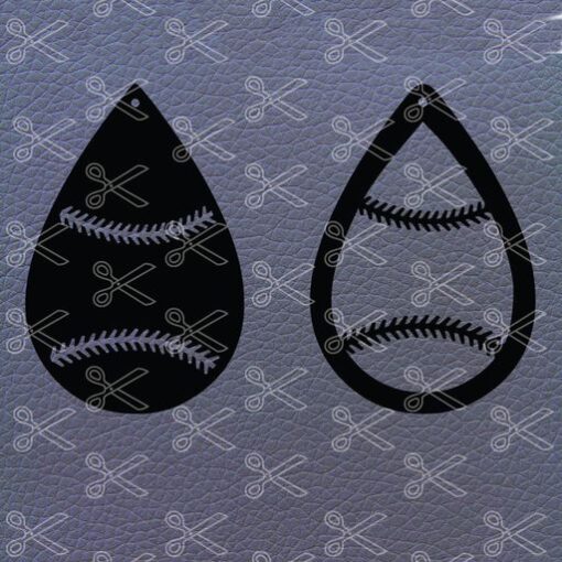 Baseball Earrings SVG File