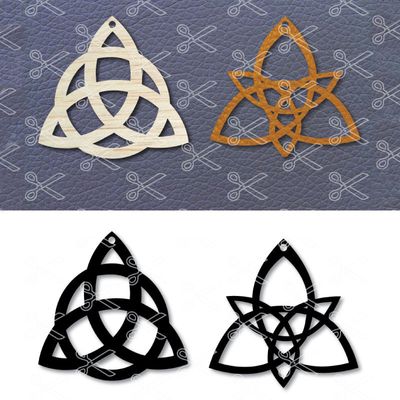Celtic Earrings Template SVG and DXF Cut files