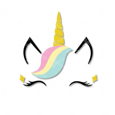 Unicorn Face Svg And Dxf Cut File Cute Svg Files