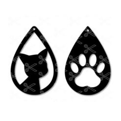 CAT-PAW-TEAR-DROP-EARRINGS-ANIMAL-LOVE-CITTY-SVG-DXF-CUT-FILES