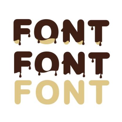 Chocolate Blood Alphabet Letters SVG
