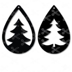 CHRISTMAS-TREE-TEAR-DROP-EARRINGS-TEMPLATES-SVG-AND-DXF-CUT-FILES