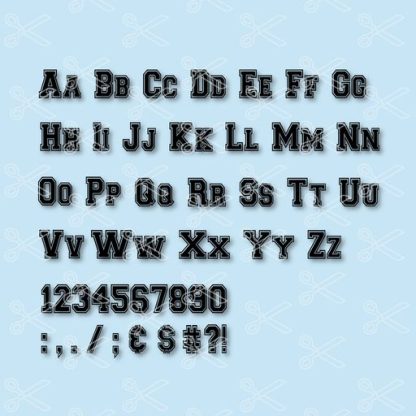 College Varsity Font Svg College Varsity Alphabet Svg