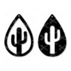 Cactus Tear Drop Earrings SVG Cut File