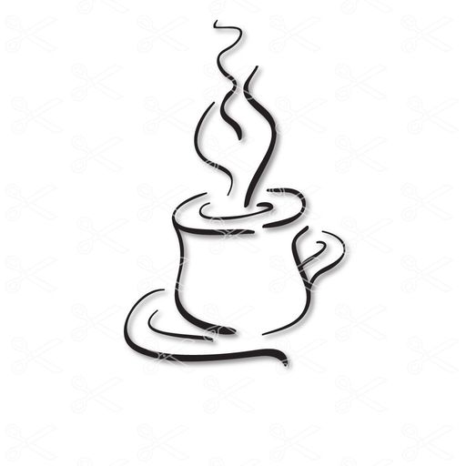 Download Coffee Cup SVG and DXF Cut files - Cute SVG Vector Files