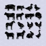 Farm animals SVG DXF