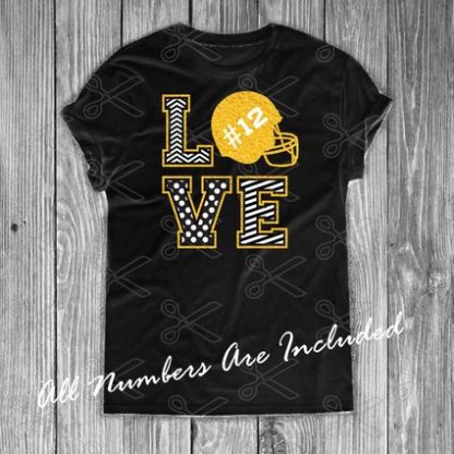 Love Football Sport SVG and DXF Cut files