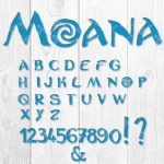 Moana Alphabet - Numbers SVG DXF