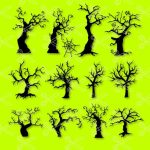 Scary Trees Halloween SVG DXF Cut files - Halloween SVG - Witch SVG