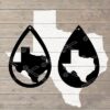 Texas Tear Drop Earrings SVG and DXF Cut files