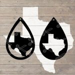 Texas TearDrop Earring SVG DXF