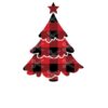 Christmas tree plaid svg and dxf cut files
