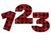 Plaid numbers 1 to 10 SVG and DXF Cut files