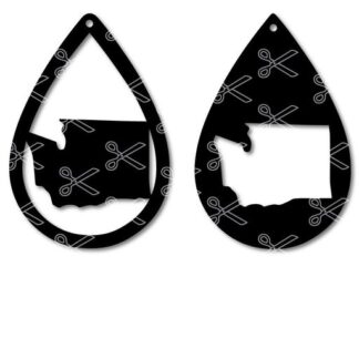 Download Washington State Tear Drop Earrings SVG and DXF Cut files and use it to your DIY project!