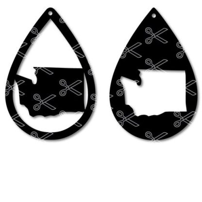 Download Washington State Tear Drop Earrings SVG and DXF Cut files and use it to your DIY project!
