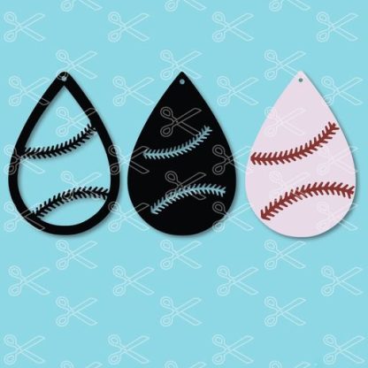 BASEBALL-TEAR-DROP-EARRINGS-SVG-AND-DXF-CUT-FILES