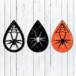 Download Halloween Spider Web Tear Drop Earrings SVG and DXF Cut files and use it to your DIY project!