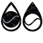 Tennis TearDrop Earring SVG DXF