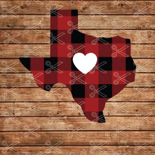 TEXAS-HEART-BUFFALO-PLAID-MAP-SVG-AND-DXF-CUT-FILE