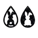 Bunny TearDrop Earrings SVG DXF