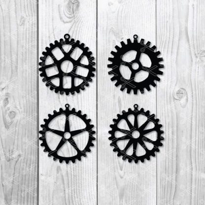 Steampunk earrings SVG