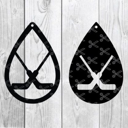 hockey earrings svg file