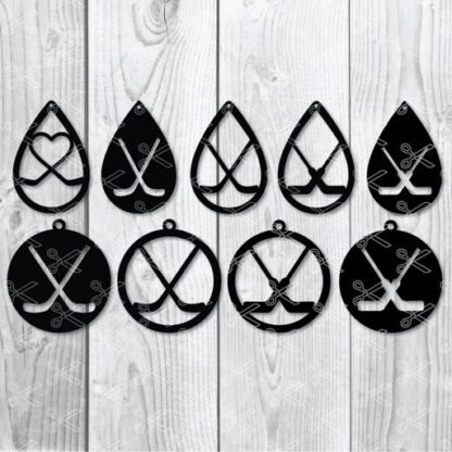 hockey earrings svg file
