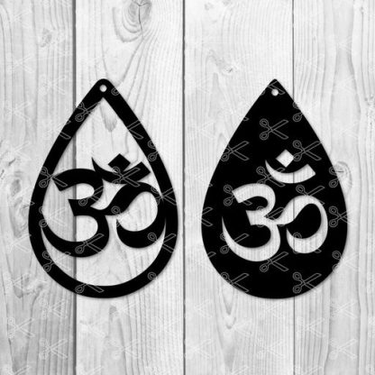 Om earrings svg