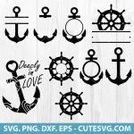 Anchor SVG Bundle, Anchor frame Cricut Monogram, Anchor Monogram SVG Bundle, DXF, PNG, EPS, Anchors Cut Files