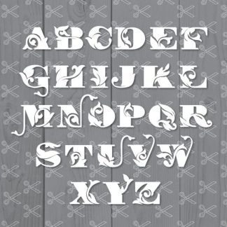 Alphabet Flowers SVG