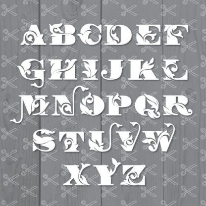 Alphabet Flowers SVG
