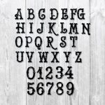 Fishtail Monogram Font SVG PNG DXF Cut Files for Cricut and Silhouette