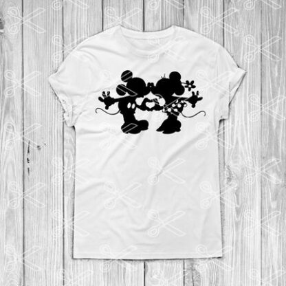 Mickey and Minnie kissing svg