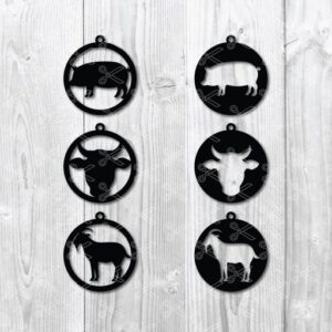 farm earrings svg file