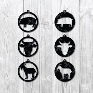 farm earrings svg file