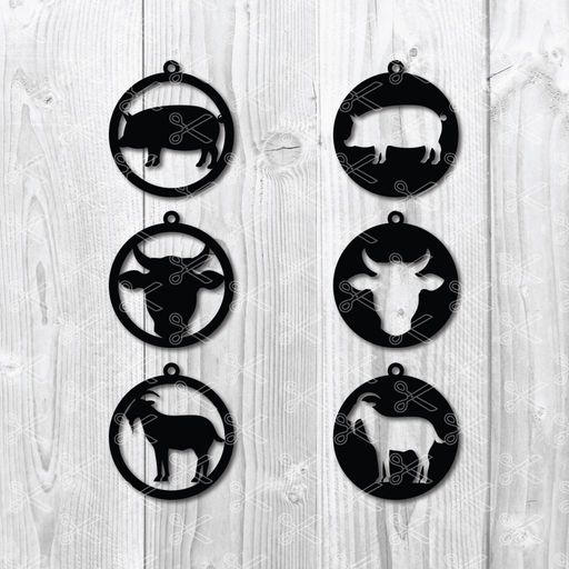 Download Farm Earrings Templates SVG DXF - high quality premium design