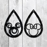Mickey TearDrop Earring SVG DXF