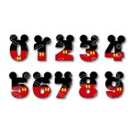 Mickey Mouse Numbers SVG DXF