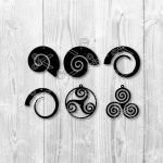 Abstract Earrings SVG DXF