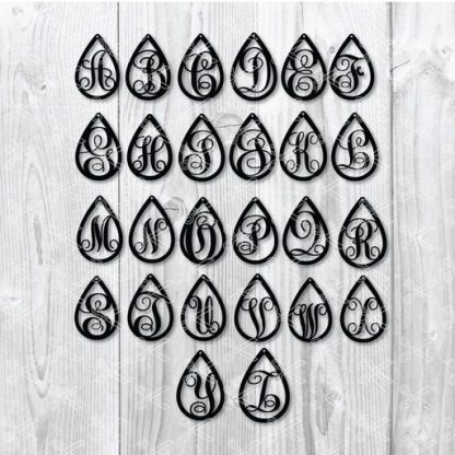 teardrop earring template svg