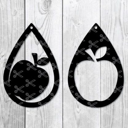Apple Earring Svg diy craft