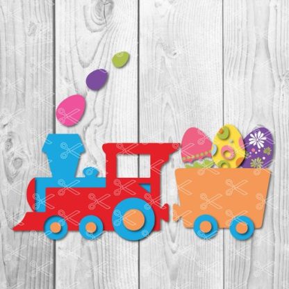 Easter cute Train Svg
