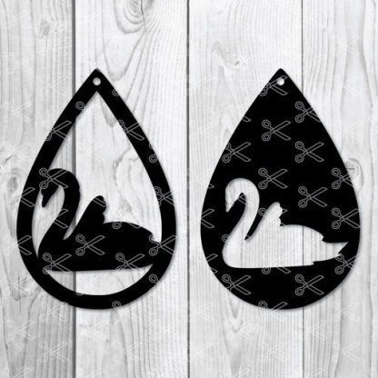 Swan Earrings Svg