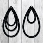 Double Teardrop SVG PNG DXF Cut Files - Tear Drop Earrings