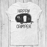 Happy Camper SVG DXF PNG Cut Files