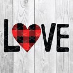 Plaid Heart SVG, DXF, PNG - Love SVG