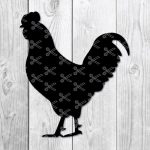 Rooster SVG PNG DXF Cut Files