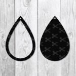 Tear Drop Earrings SVG DXF PNG Cut Files