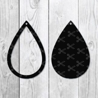 teardrop earring svg dxf png